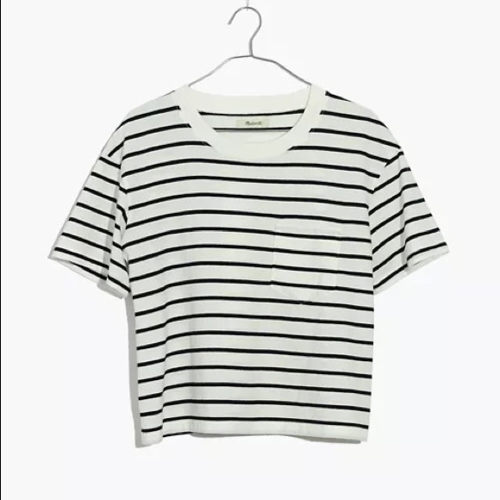 Madewell Cropped Striped T-shirt
